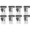 Ipower 4-Pair 1/8 Inch 8-Feet Long Heavy Duty Adjustable Rope Clip Hanger PR GLROPEX4 - alternate 1